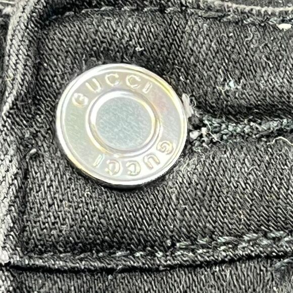 Denim Black Women’s Mini Skort Small Jean Distressed Goth Rock skirt - Picture 10 of 13